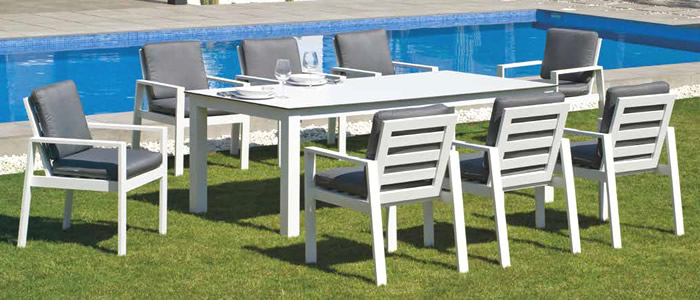 Hevea HPL Top Outdoor Dining Sets