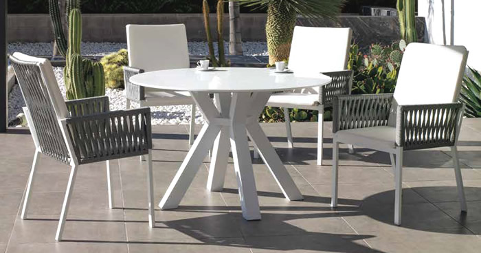 Hevea Krion Top Outdoor Dining Sets