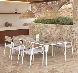 Brafta Square 160cm Table with 8 Armchairs