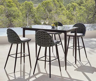 Skyline Serpent Bar Table and stools