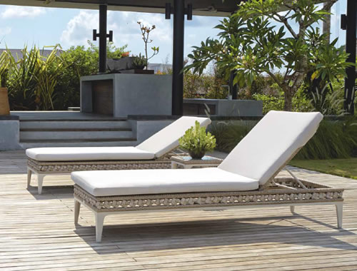 Heart Sun Lounger with weather proof cushion