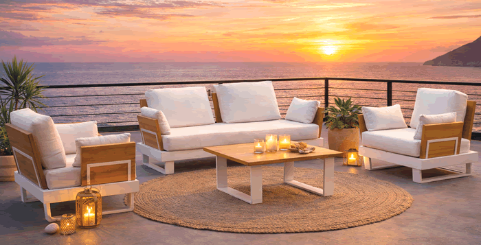 Dedalo Aluminium Garden Sofa Set