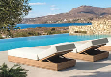 Stylish Java Lounger Java Sun Lounger Aluminium Teak Effect