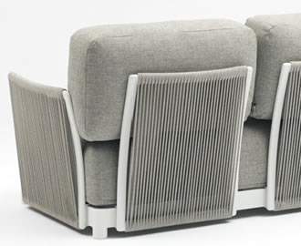 Silai Sofa Close Up Silai Armchair rear