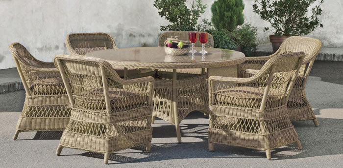 Hevea Cisne Rattan Garden Dining Sets - Desert Springs Resort Spain