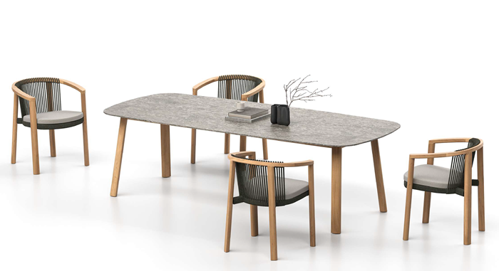 Lenis Dining Options Lenis Luxury Garden Dining Set 195cm