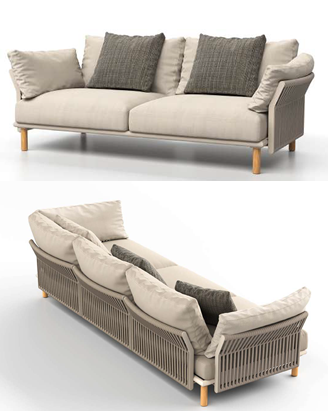 Luxury Tempo Armchair and rear of 3 seater