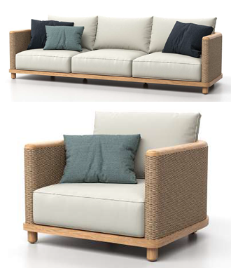 Luxury Umbra Armchair and rear of 3 seater
